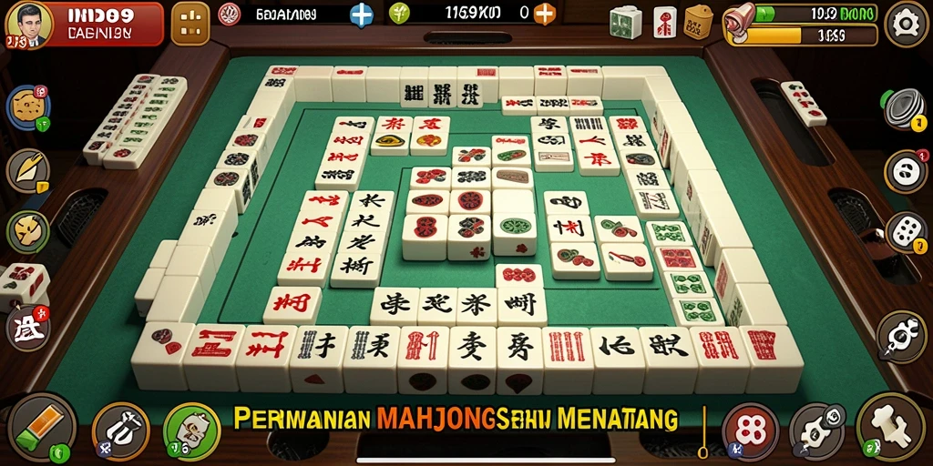 Tampilan gameplay IND89 dengan latar belakang Mahjong yang menarik.