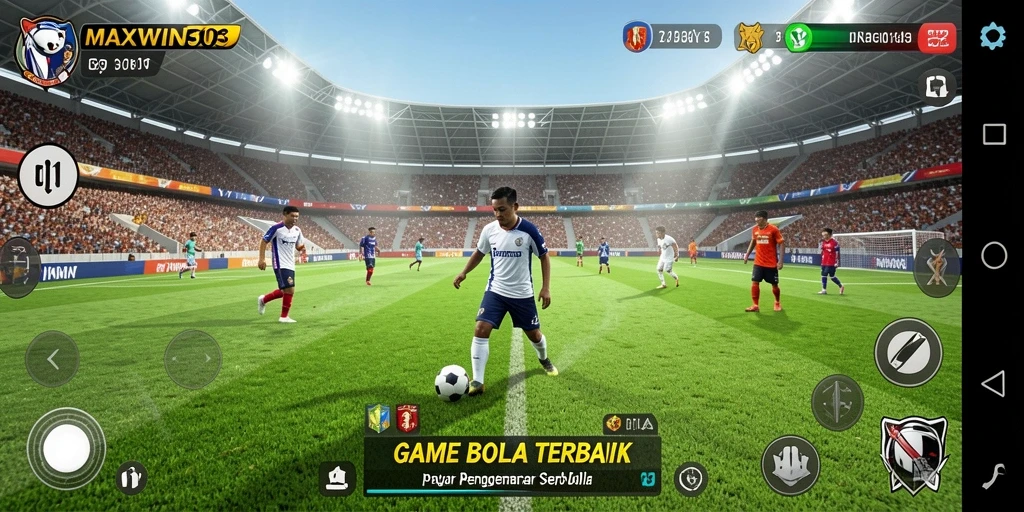 Tampilan gameplay <strong>MAXWIN303</strong> yang menegangkan dalam pertandingan sepak bola.
