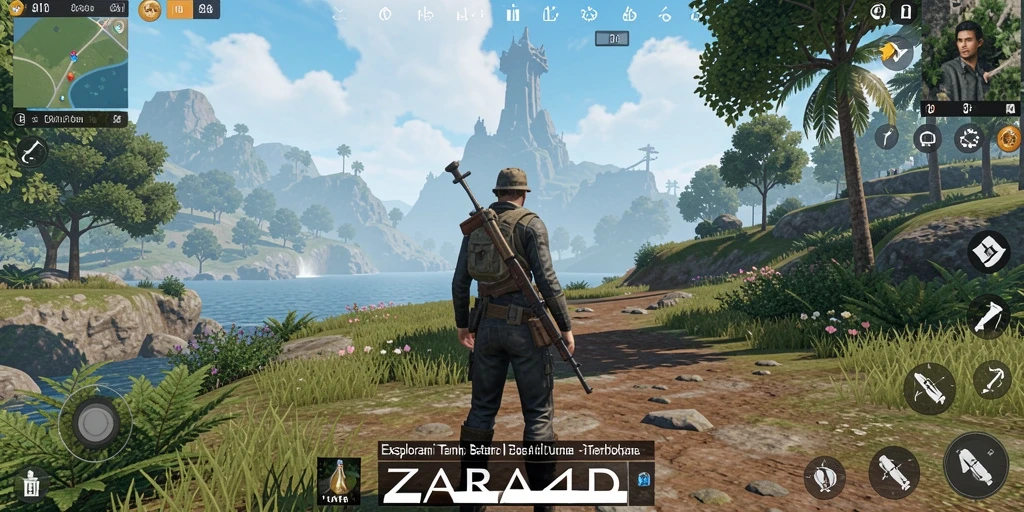 Screenshot gameplay ZARA4D yang menunjukkan petualangan seru di dunia terbuka.